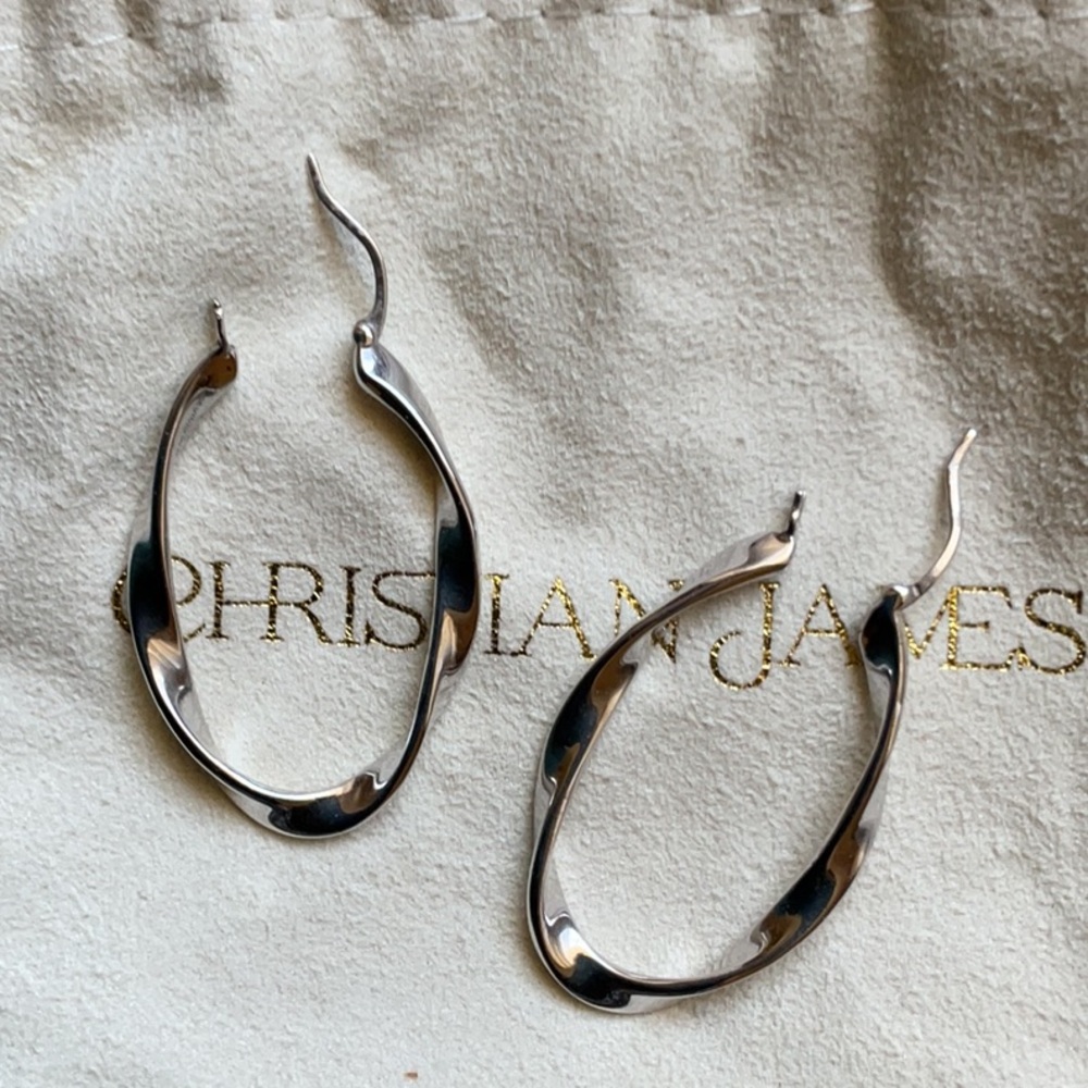 Christian James Sterling Silver Earrings - Picture 4 of 7